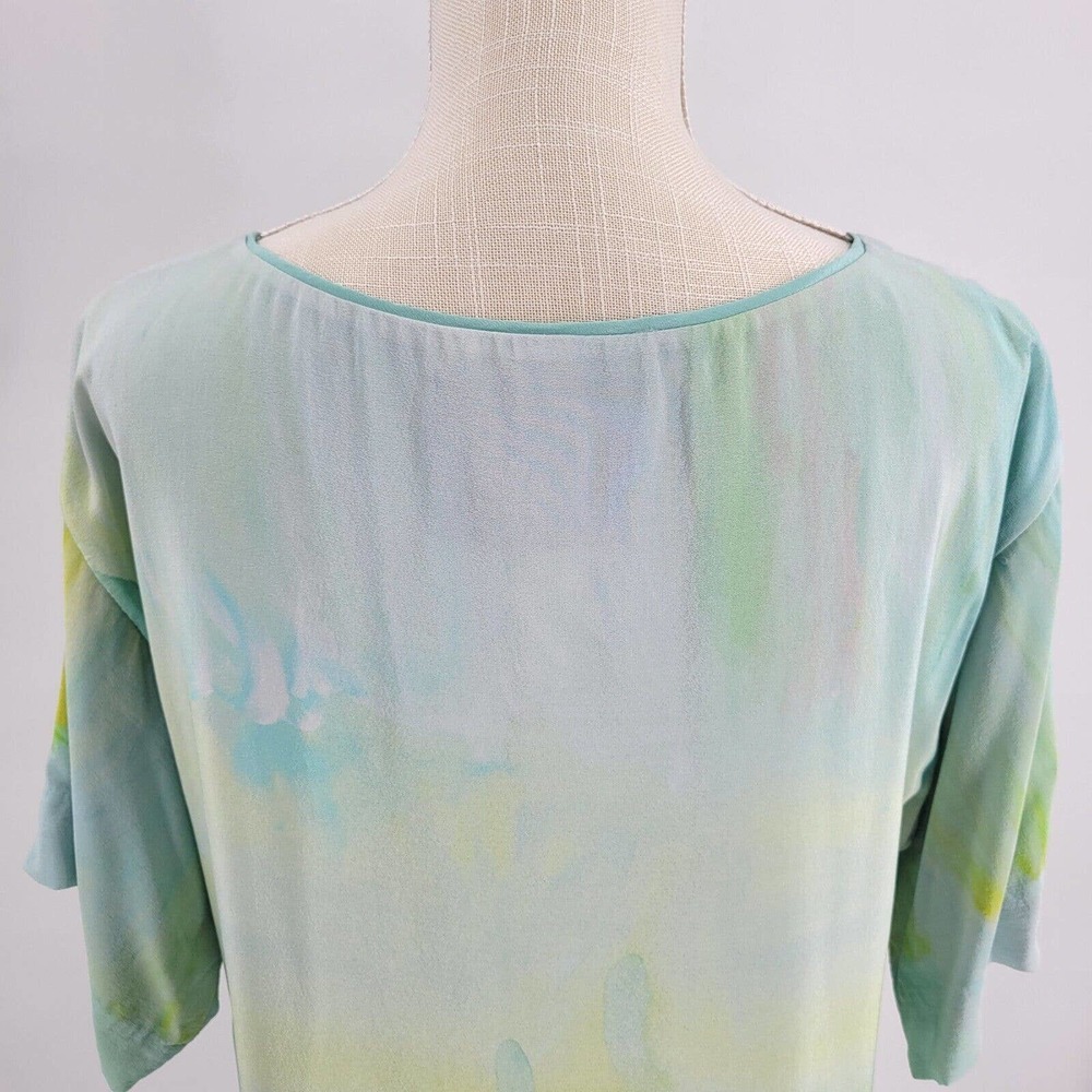 Anthropologie Maeve Painted Silk Watercolor Claire Desjardins Small Mini Dress - Picture 6 of 11